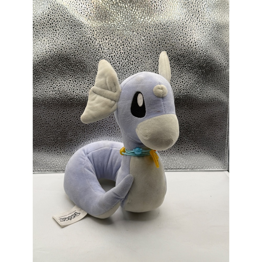 Pokemon Dratini Plush Stuffed Animal Toy 2022 Dragon Creature Blue Collar Yellow
